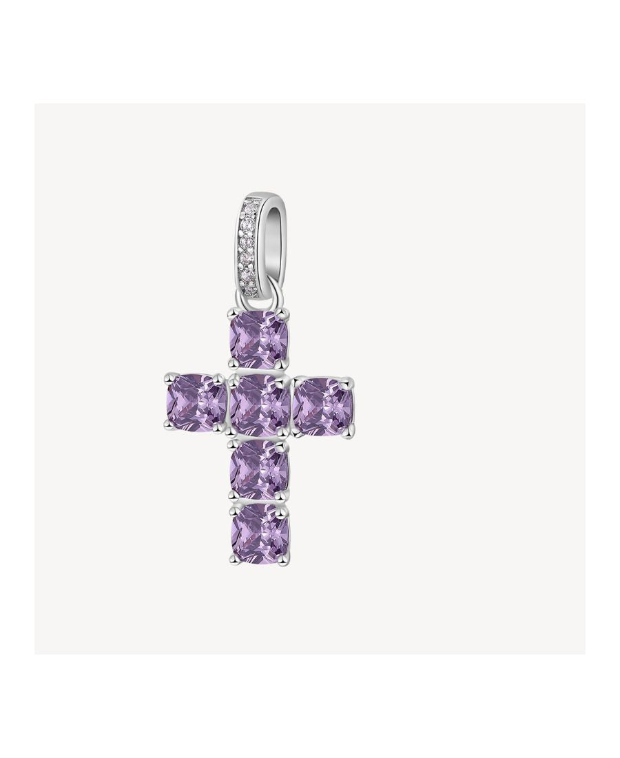 Brosway Collana Fancy Croce Viola