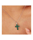 Brosway Collana Fancy Croce Emerald Grande