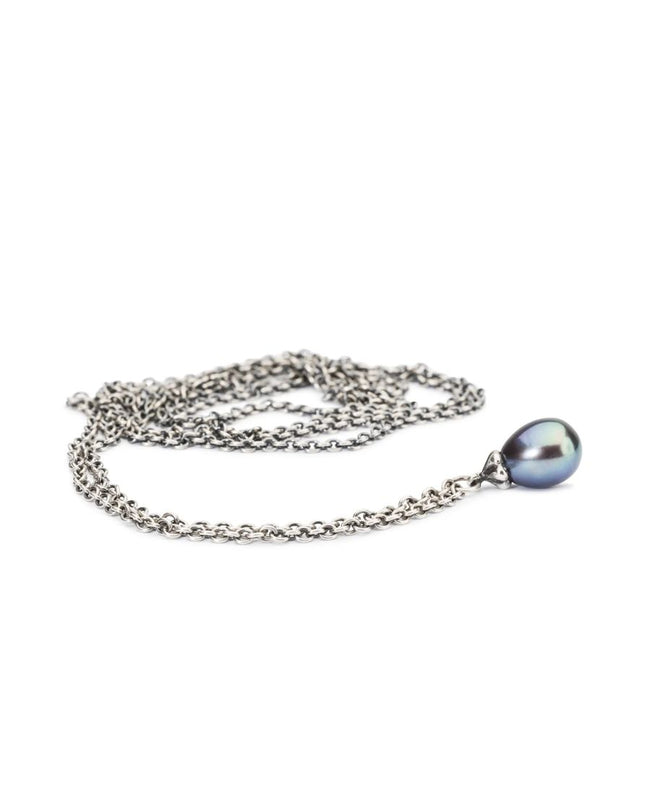 Trollbeads Collana d'Argento Fantasia con Perla Pavone