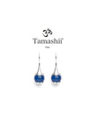 Orecchini Tamashii Ear-Drops in Argento con Agata Blu