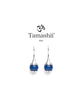 Orecchini Tamashii Ear-Drops in Argento con Agata Blu