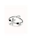 UNOde50 Bracciale di Cuoio Con Libellula Placcato Argento Sterling