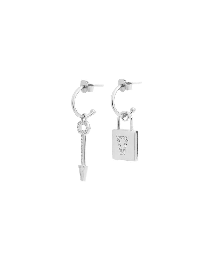 VALENTINA FERRAGNI Studio Lock Earrings Silver