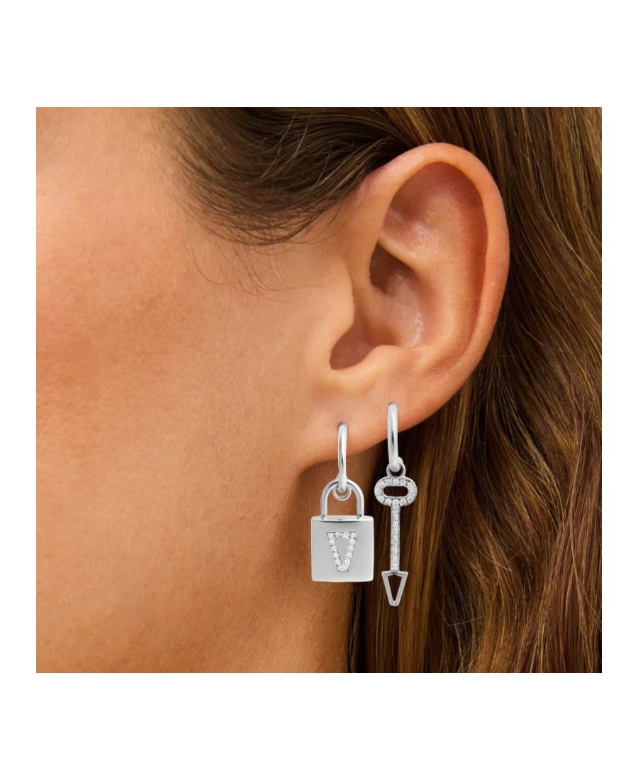 VALENTINA FERRAGNI Studio Lock Earrings Silver