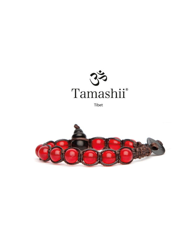 Bracciale  Tamashii Shungite con Agata rosso passione