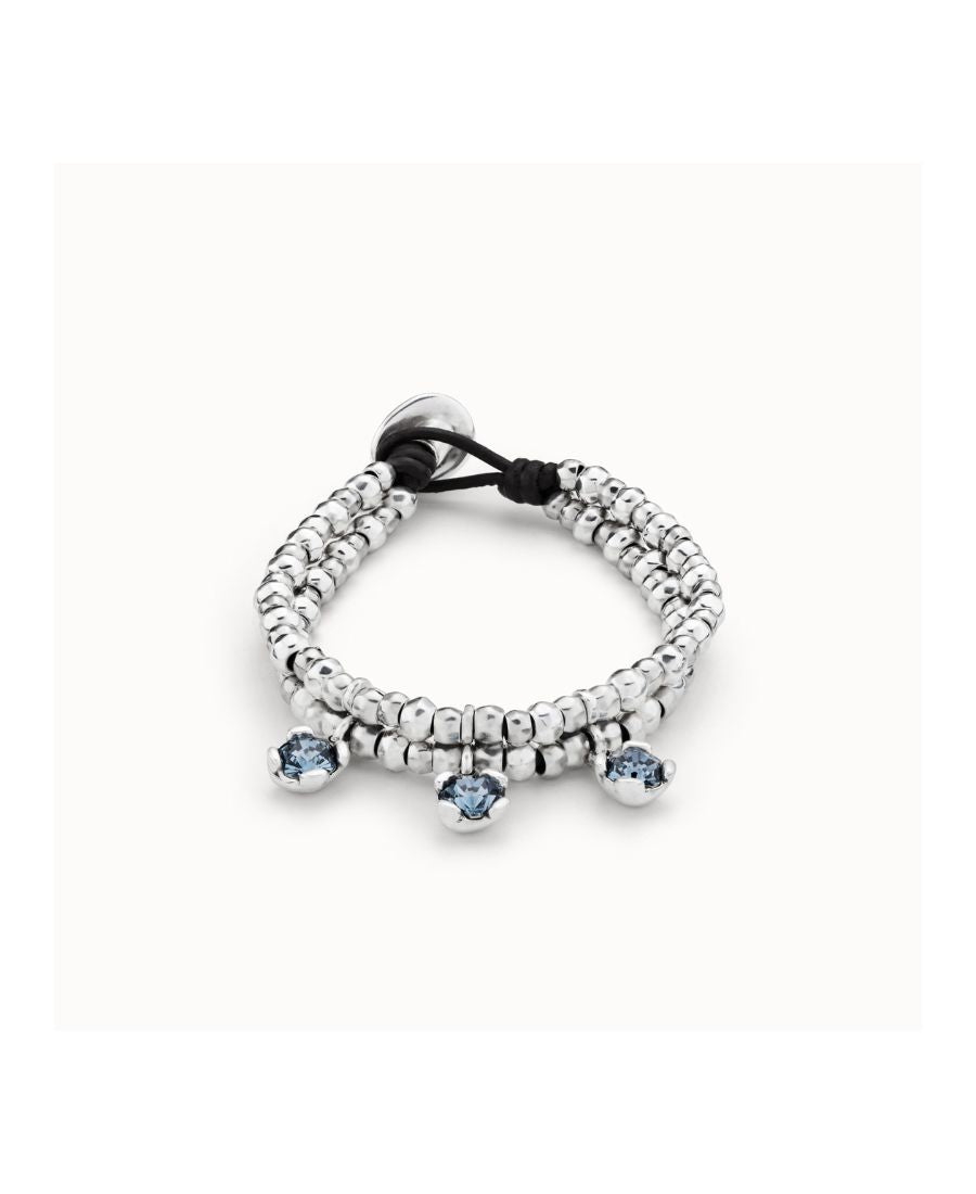 UNOde50 Bracciale Placcato Argento e Cristalli Blu