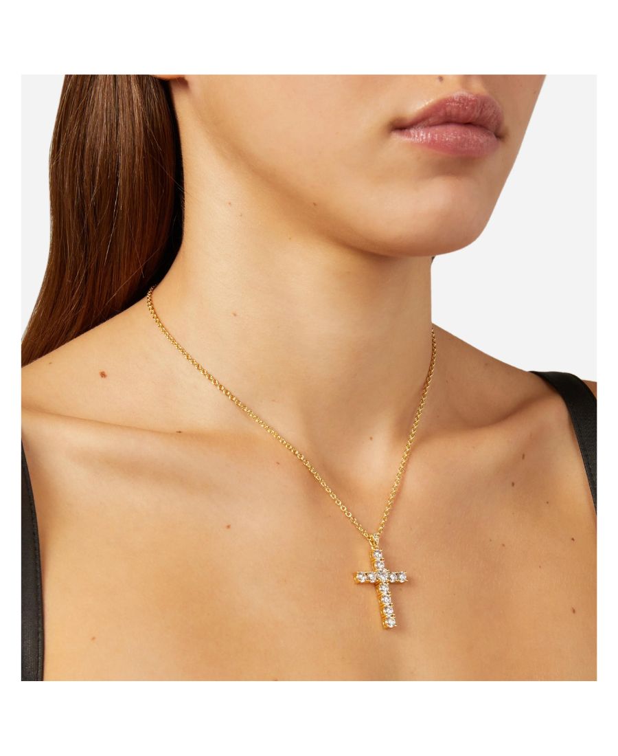 Chiara Ferragni Collana Pendente Bold Cross Gold