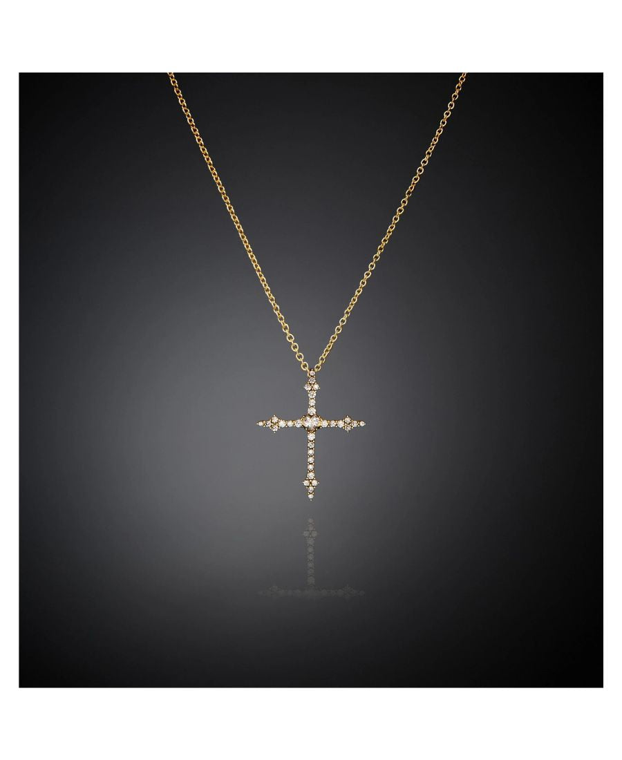 Chiara Ferragni Collana Pendente Gothic Cross Gold