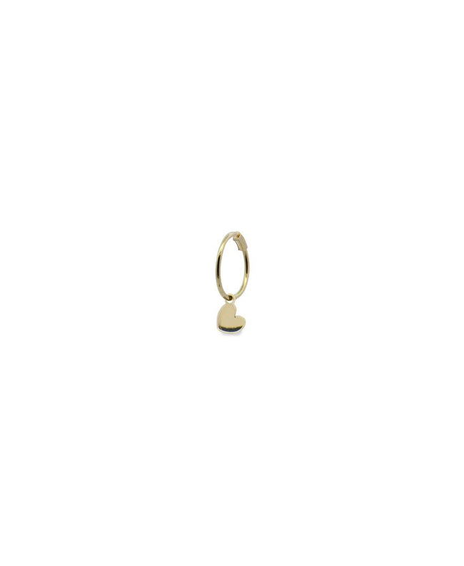 Rue Des Mille Mono Orecchino Cerchio Mini Hoop Cuore - Oro18Kt