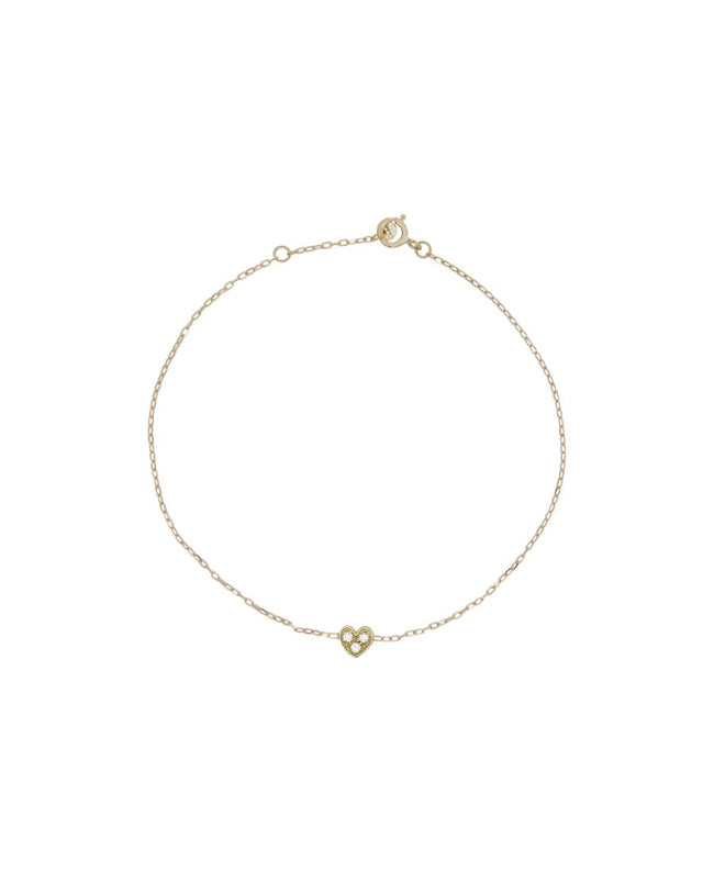 Rue Des Mille Braccialetto Cuore e Diamanti Lab Grown - Oro18Kt