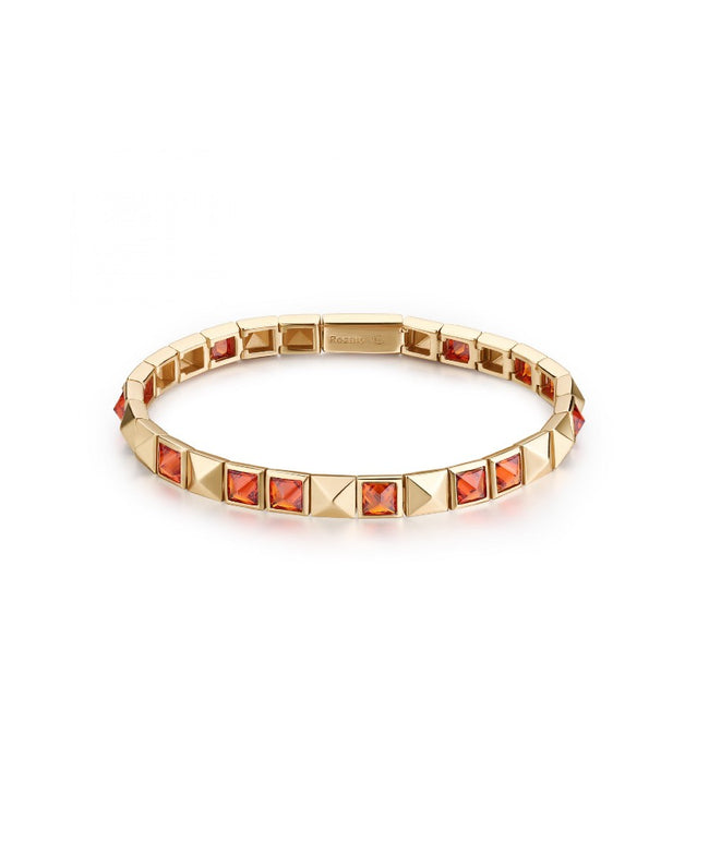 Rosato Bracciale Snodato Pietre Arancioni