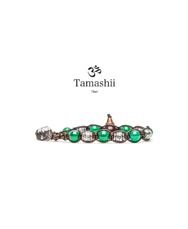 Tamashii Bracciale Ruota Preghiera Agata Verde